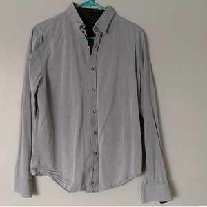 Mens Structure Long Sleeve Button Up Shirt